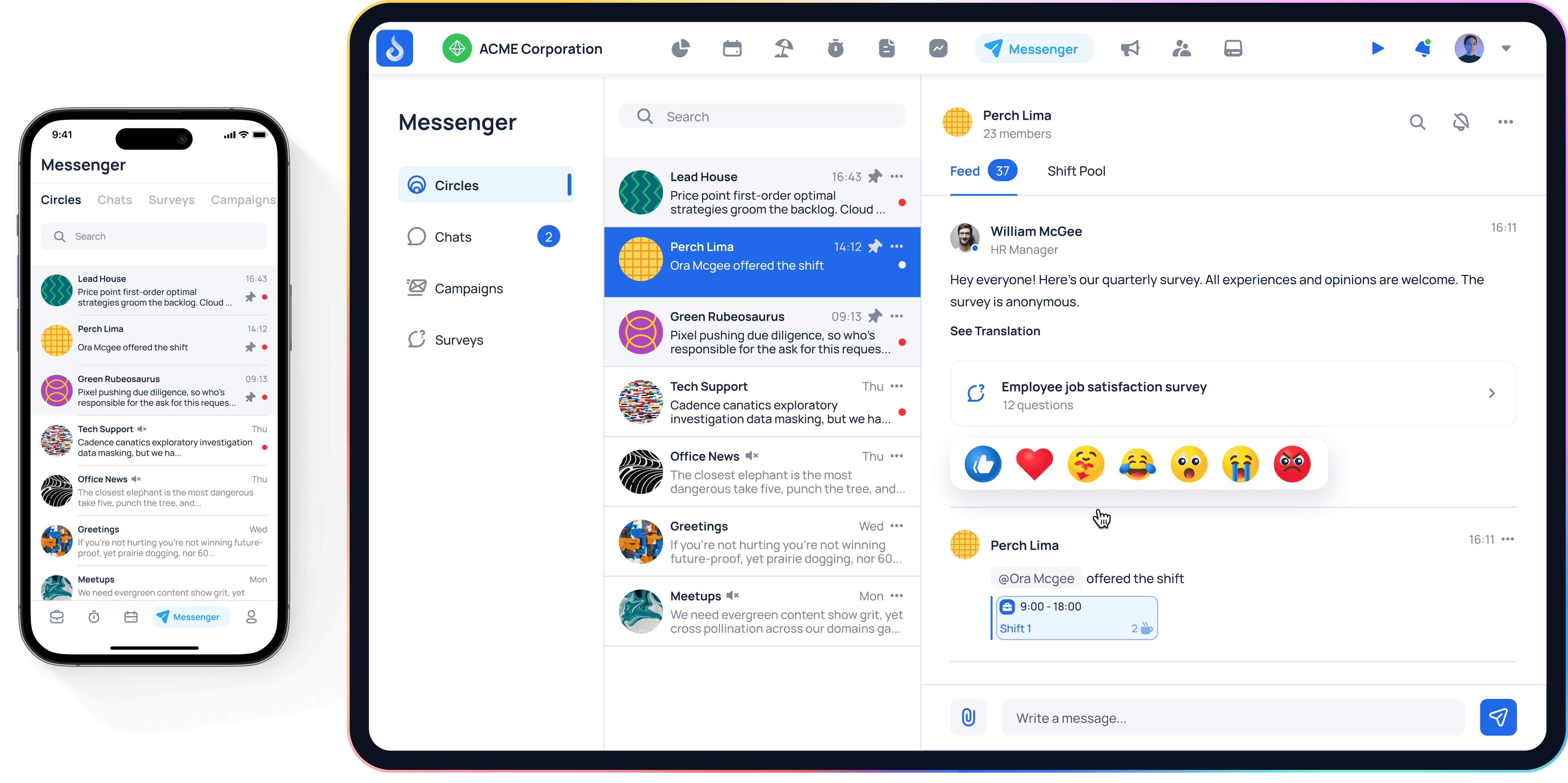 JobDone team communication on desktop and mobile